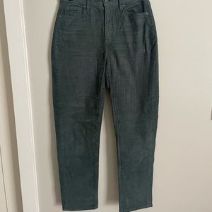 Emerald corduroy straight leg mom jeans